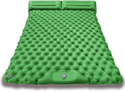 Letto gonfiabile da due persone 200x120x5cm - Pomp incorporata - Materasso gonfiabile-materasso da campeggio-futon-zaino da campeggio-esterno-verde militare