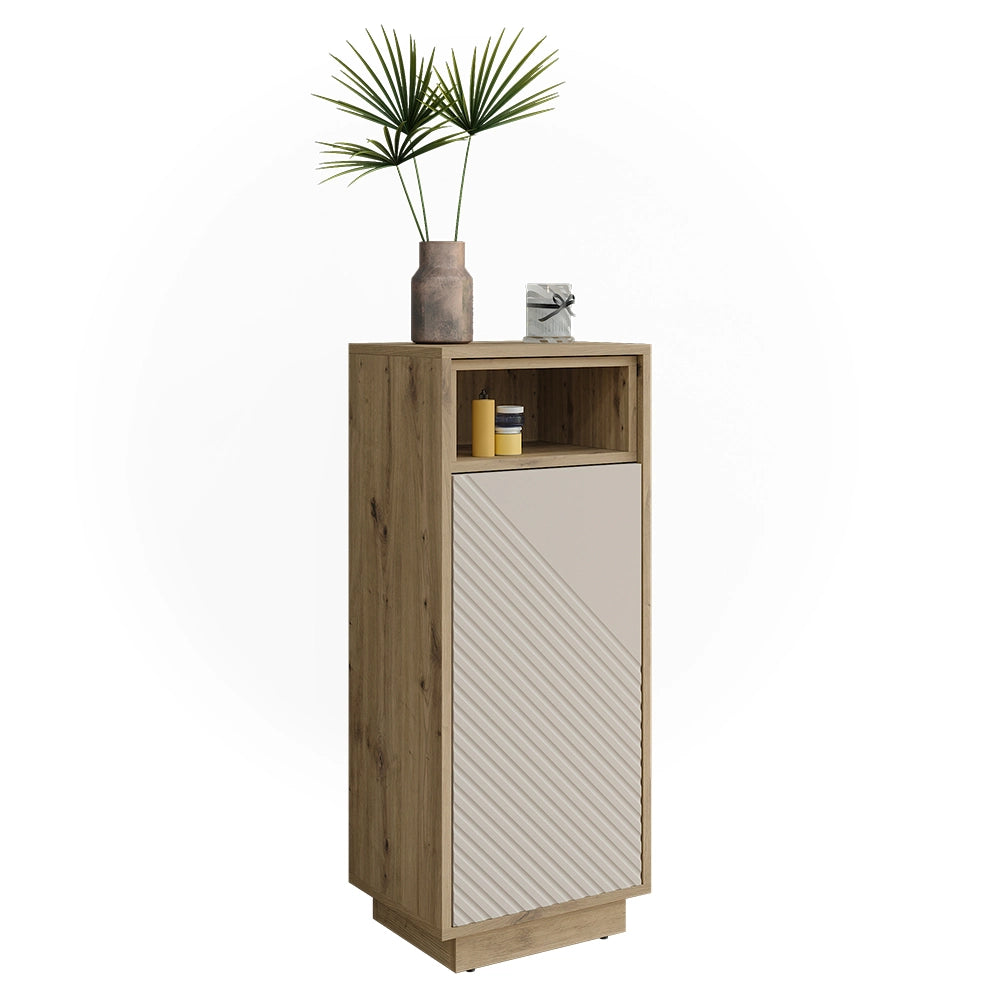 Mobiletto bagno Beatrice Cachemire/Rovere artigianale 38 x 93 cm Vicco