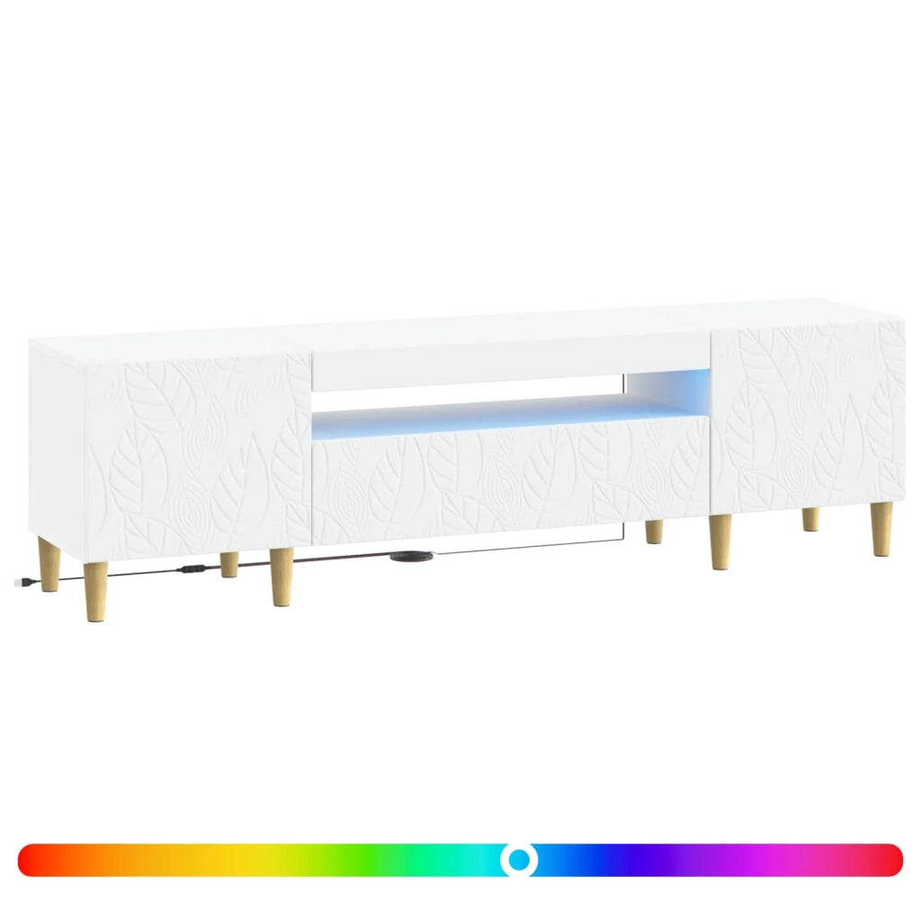 Mobile TV LED Bianco Legno ingegnerizzato 897125