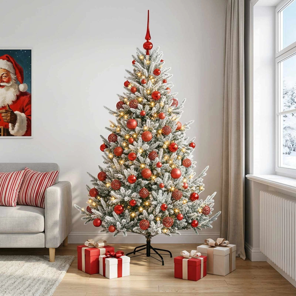 Albero di Natale artificiale con palline 180 cm 300 LED 3466826