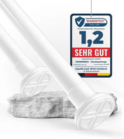Maniglia per doccia regolabile senza perforazione 90-160 cm - Asta per doccia e bagno telescopica per camera da letto e bagno - Bianco, acciaio inossidabile