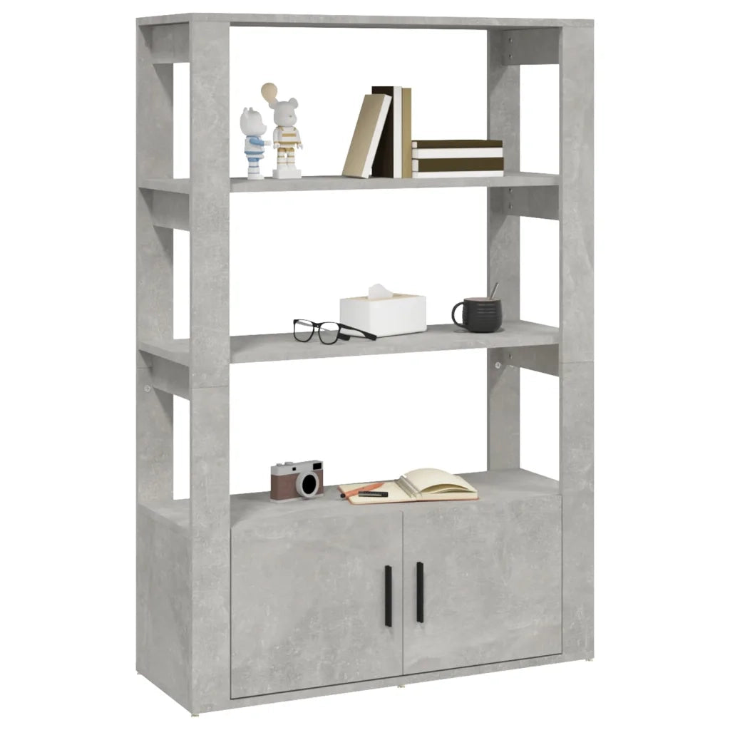 Credenza Grigio Cemento 80x30x119,5 cm in Legno Multistrato 819472
