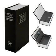 CASSETTA SICUREZZA PORTAVALORI LIBRO PORTA MONETE CHIAVE METALLO 265x200x65 mm