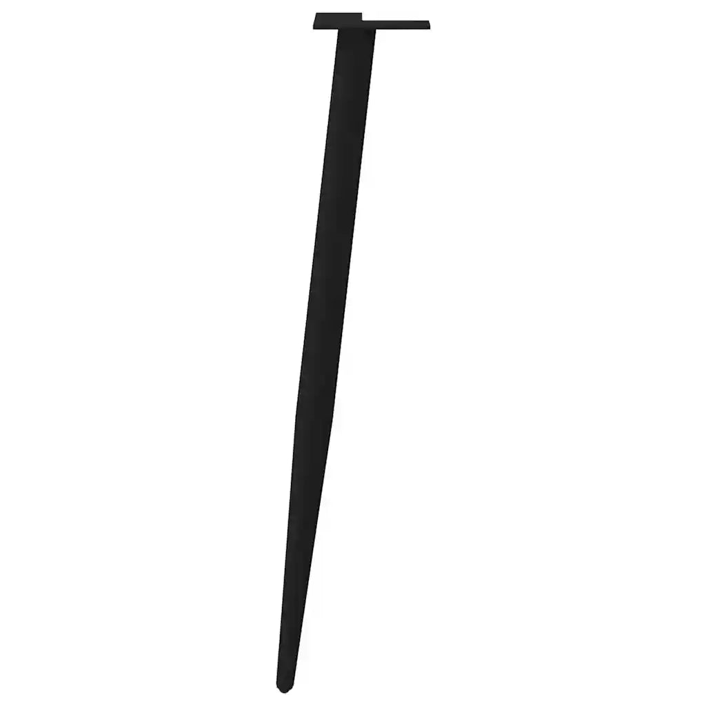 Gambe per Tavolo Consolle Forma Conica 4 pz Nere 72-73 cm Acciaio 4012516
