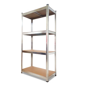 Scaffale in metallo zincato 700kg 4 ripiani 160x80x40cm Nyana Home
