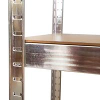 Scaffale in metallo zincato 700kg 4 ripiani 160x80x40cm Nyana Home