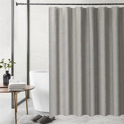 Douchegordijn impermeabile - decorazione moderna per la stanza da bagno - 1 pezzo - grigio - lino - 128 x 180 cm