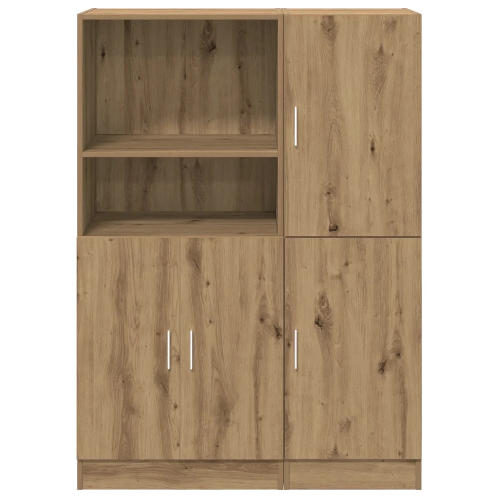 Set di Mobili da Cucina 2 pz-Armadietto Cucina Rovere Marrone in Truciolato