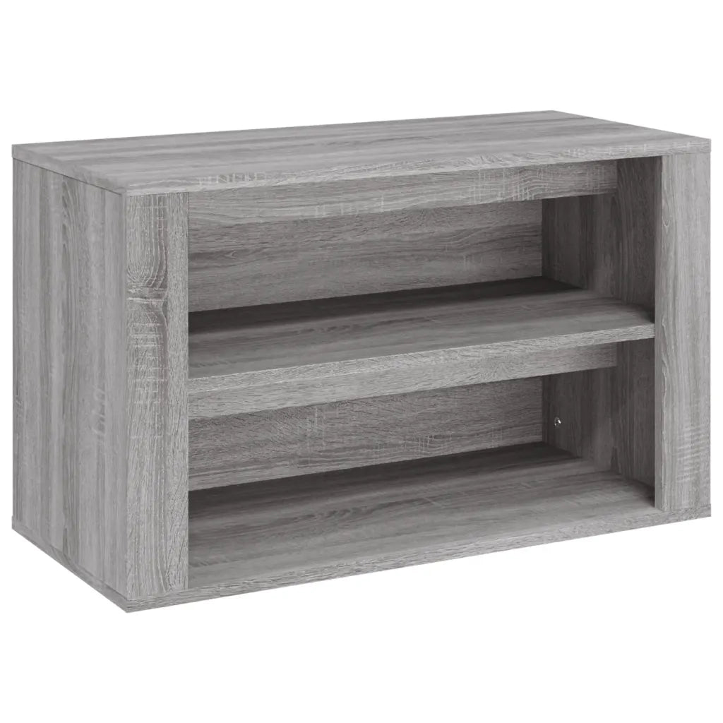 Scarpiera-Scaffale per scarpe Grigio Sonoma 75x35x45 cm in Legno Multistrato