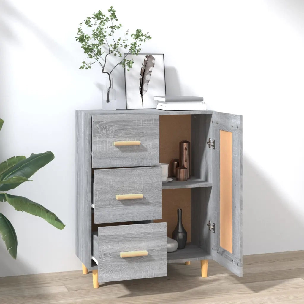 Credenza Grigio Sonoma 69,5x34x90 cm in Legno Multistrato 817370