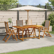 Set Pranzo da Giardino 5pz Legno Massello di Acacia e Textilene 3279324