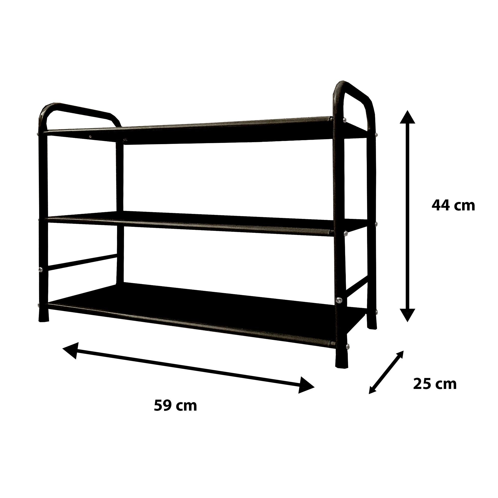 Scarpiera metallica 12 paia Nero Nyana Home