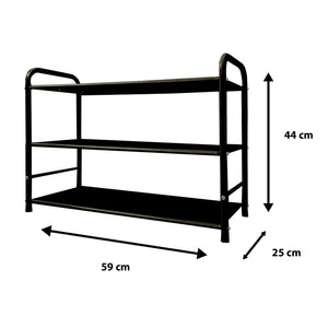 Scarpiera metallica 12 paia Nero Nyana Home