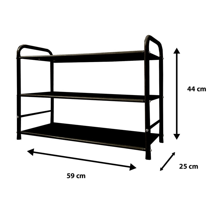 Scarpiera metallica 12 paia Nero Nyana Home