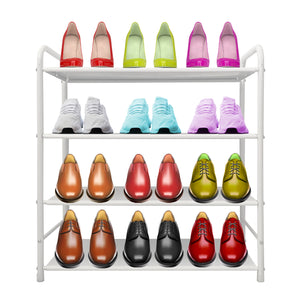 Scarpiera metallica 16 paia Bianco Nyana Home