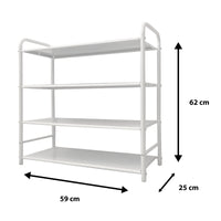 Scarpiera metallica 16 paia Bianco Nyana Home