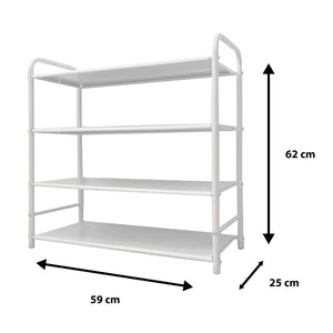 Scarpiera metallica 16 paia Bianco Nyana Home