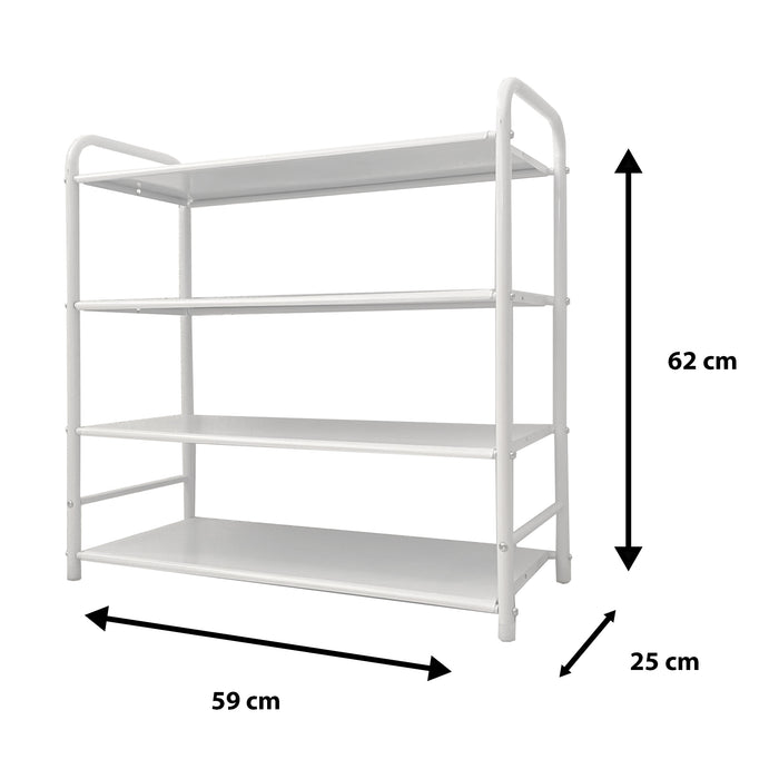 Scarpiera metallica 16 paia Bianco Nyana Home