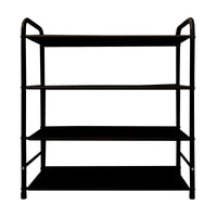 Scarpiera metallica 16 paia Nero Nyana Home