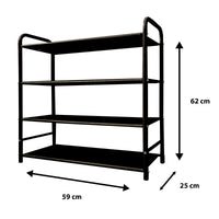 Scarpiera metallica 16 paia Nero Nyana Home