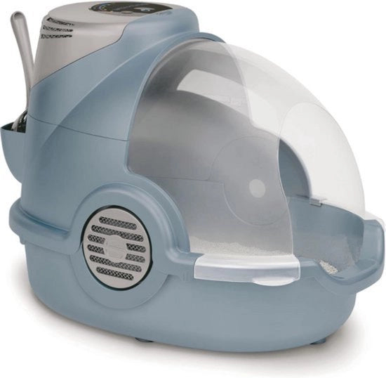 Cassetta per gatti automatica - Cassetta per gatti elettrica – Mandrino per gatti - Cassetta per gatti robot - XXL – Con eliminatore di odore elettrico - 61 x 35,5 x 46 cm