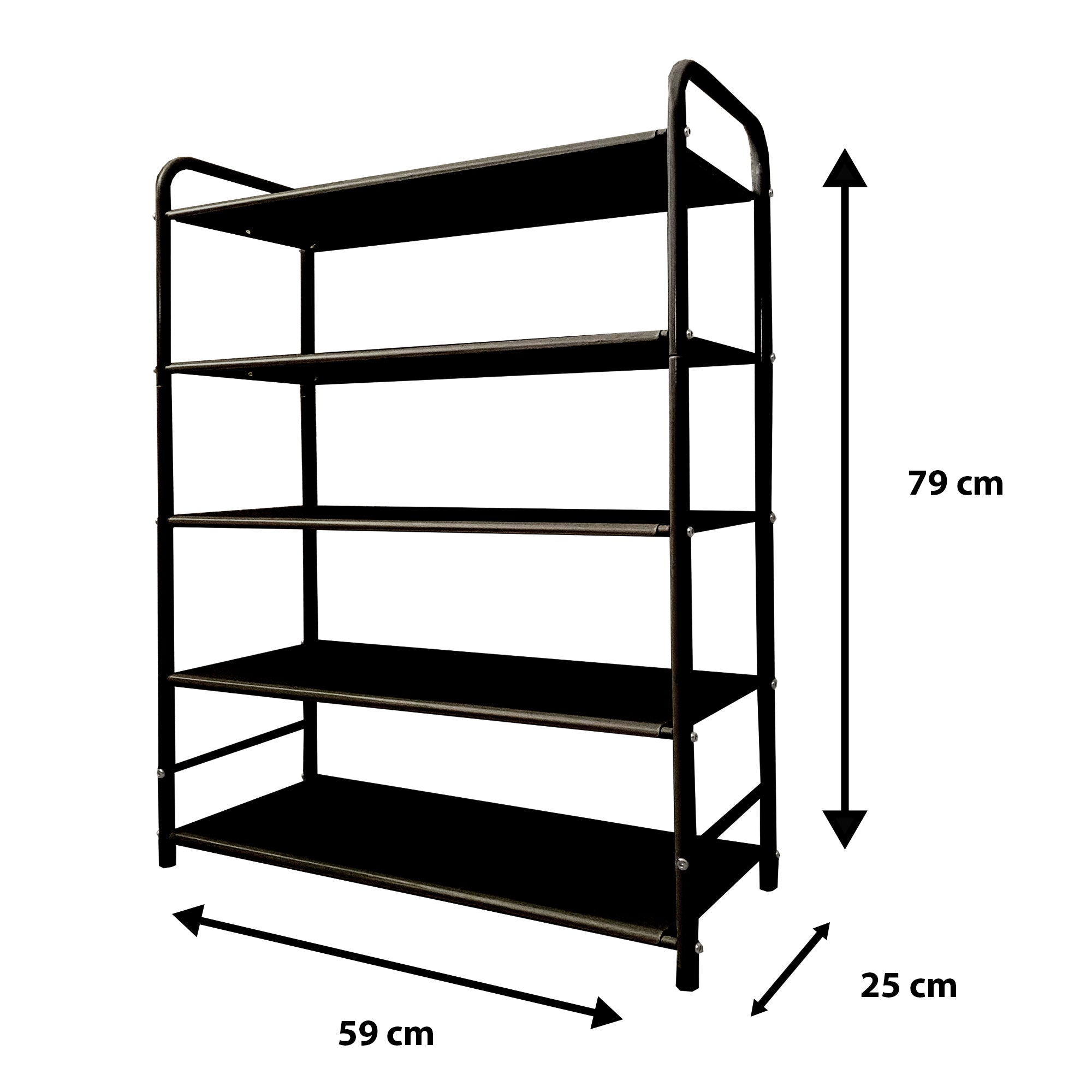 Scarpiera metallica 20 paia Nero Nyana Home
