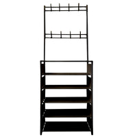 Appendiabiti Da Ingresso Con Scarpiera Plus 16 Grucce 5 Ripiano Nyana Home Nero