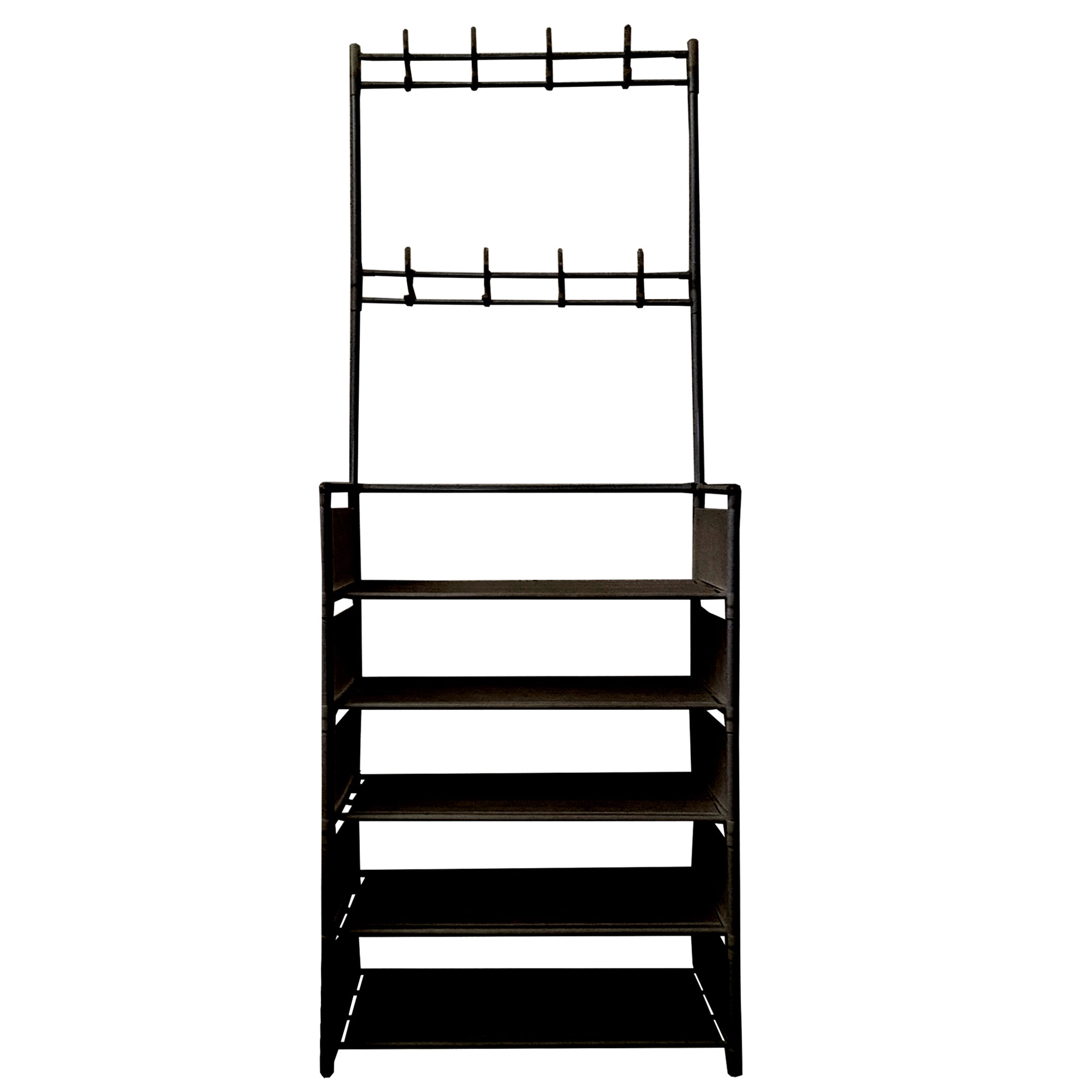 Appendiabiti Da Ingresso Con Scarpiera Plus 16 Grucce 5 Ripiano Nyana Home Nero