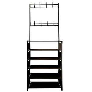 Appendiabiti Da Ingresso Con Scarpiera Plus 16 Grucce 5 Ripiano Nyana Home Nero