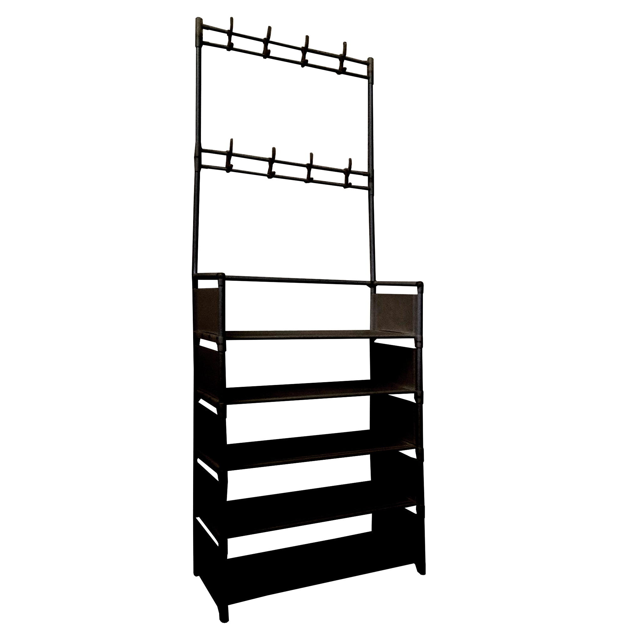 Appendiabiti Da Ingresso Con Scarpiera Plus 16 Grucce 5 Ripiano Nyana Home Nero