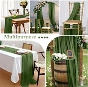 Tavolo da cerimonia 75 x 300 cm - Chiffon - Tavolo da matrimonio - Decorazione - Facile da pulire - Atmosfera romantica - Tovaglia da tavolo