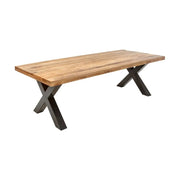 Tavolo da pranzo LODEN – Legno massiccio di mango verniciato – 240 cm – Stile industriale