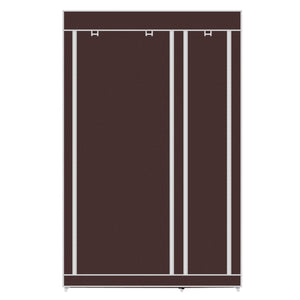 Armadio Vestiario In Tessuto Con Ante Con Cerniera Nyana Home Misure 170x110x45cm Marrone