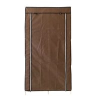 Armadio Vestiario In Tessuto Con Ante Con Cerniera E Tasche Laterali Nyana Home Misure 165x88x45cm Marrone