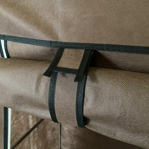 Armadio Vestiario In Tessuto Con Ante Con Cerniera E Tasche Laterali Nyana Home Misure 165x88x45cm Marrone