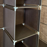 Armadio Vestiario In Tessuto Con Ante Con Cerniera E Tasche Laterali Nyana Home Misure 170x127x45cm Marrone