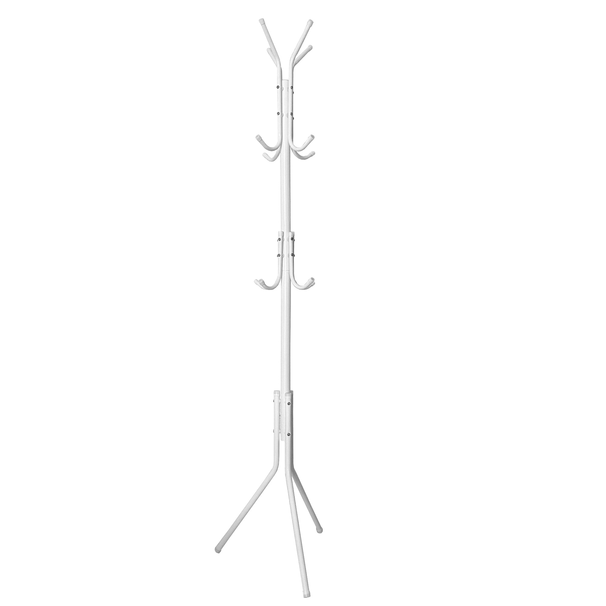 Appendiabiti da terra in metallo Nyana Home con 11 ganci per appendere bianco