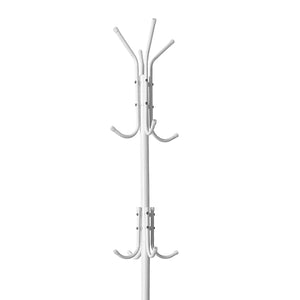 Appendiabiti da terra in metallo Nyana Home con 11 ganci per appendere bianco