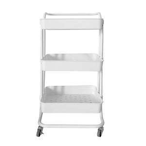 Carrello Portaoggetti in Metallo con Ruote Bianco
