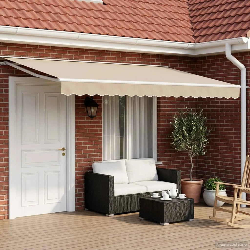 Tenda retrattile manuale Beige 4 × 3,5 m 3420281