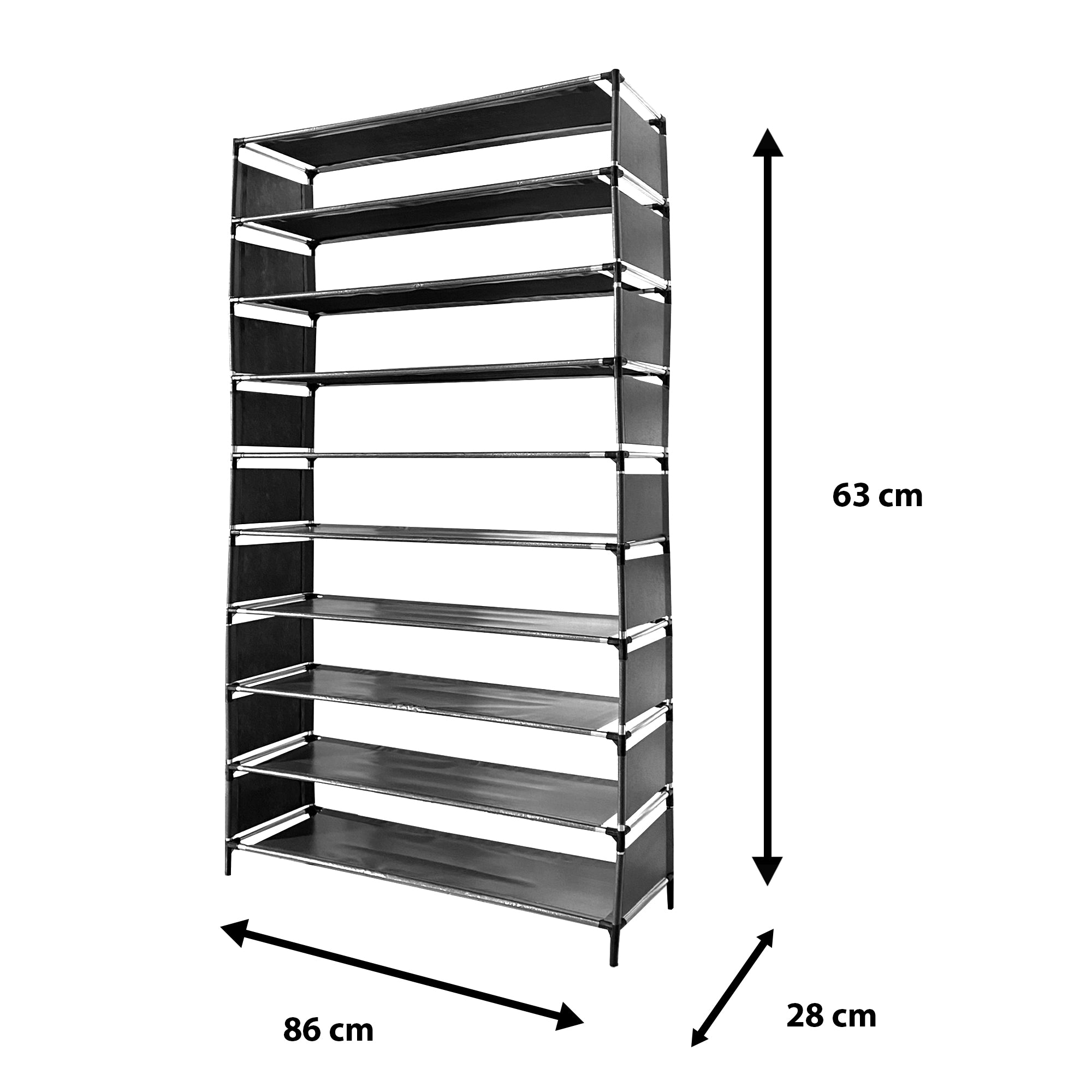 Scarpiera in Tessuto 36 Paia Nyana Home 160x90x27cm, 9 ripiani