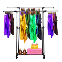 Appendiabiti Donkey Advnced in metallo con ruote Nyana Home 92x75x42cm allungabile a 155cm