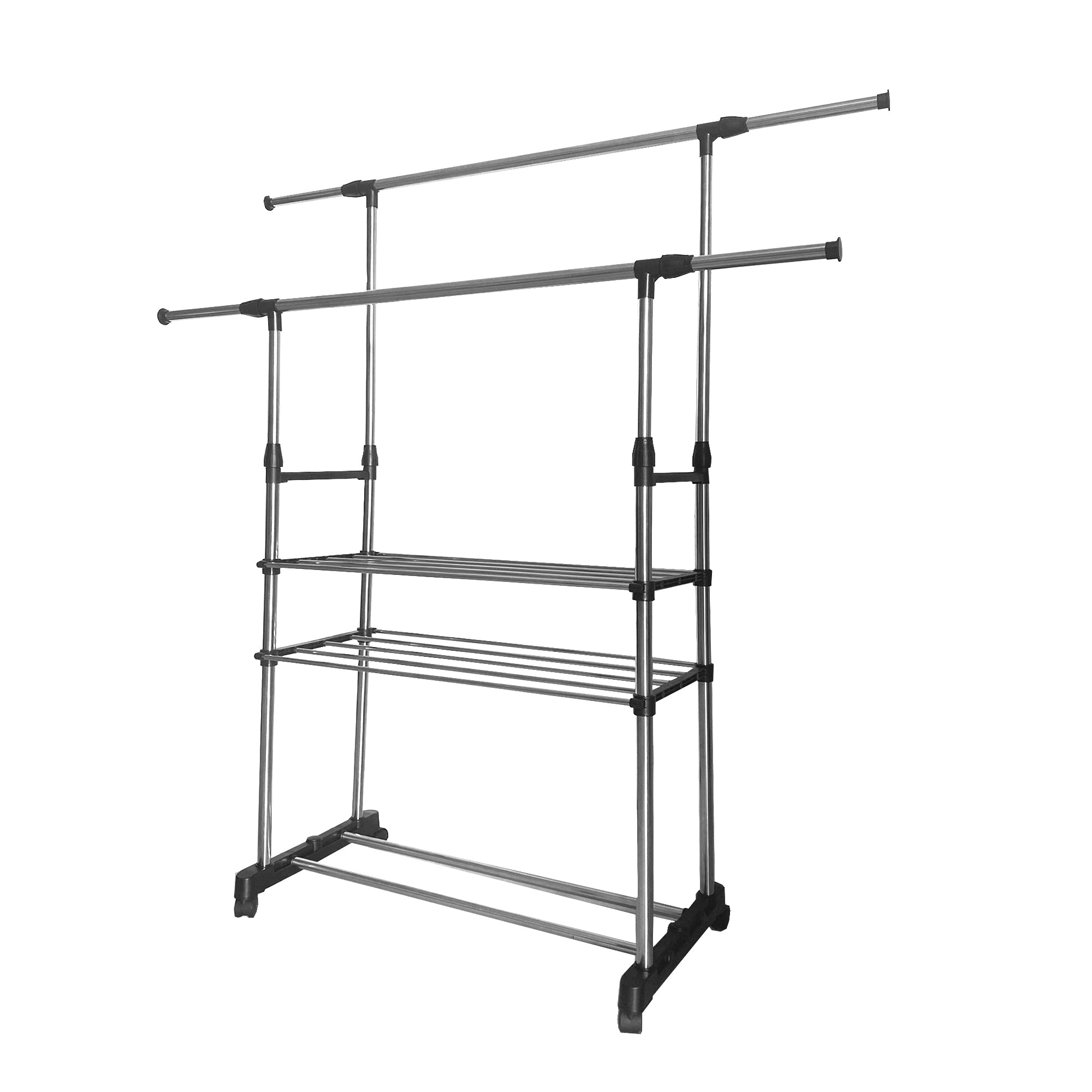 Donkey Appendiabiti Maxi in metallo con ruote Nyana Home 155x79x42 cm Organizzazione e appendiabiti 2 Altezze