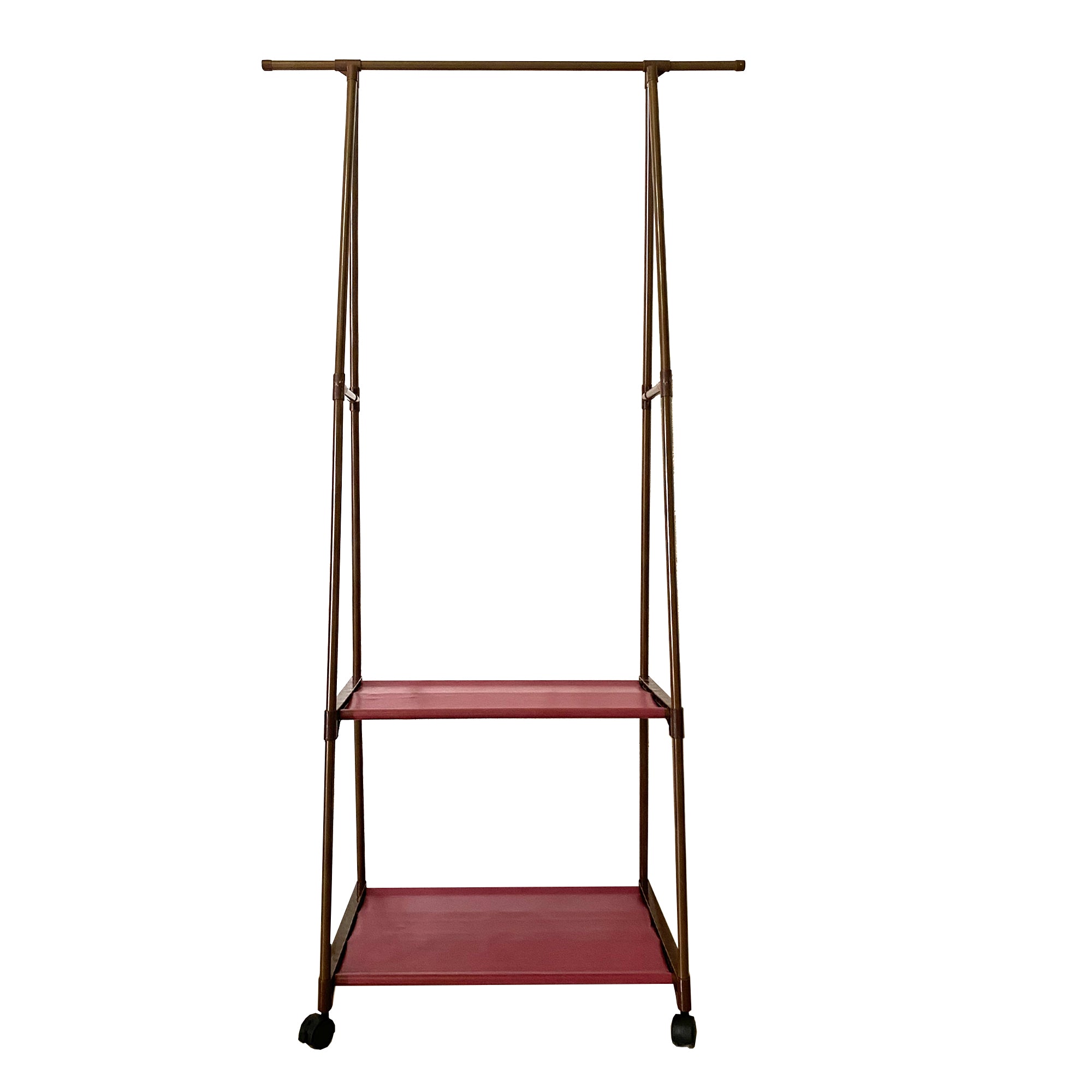 Appendiabiti Donkey Majestic Nyana Home 160x55x42 cm 2 ripiani, 1 barra superiore Marrone