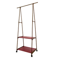 Appendiabiti Donkey Majestic Nyana Home 160x55x42 cm 2 ripiani, 1 barra superiore Marrone