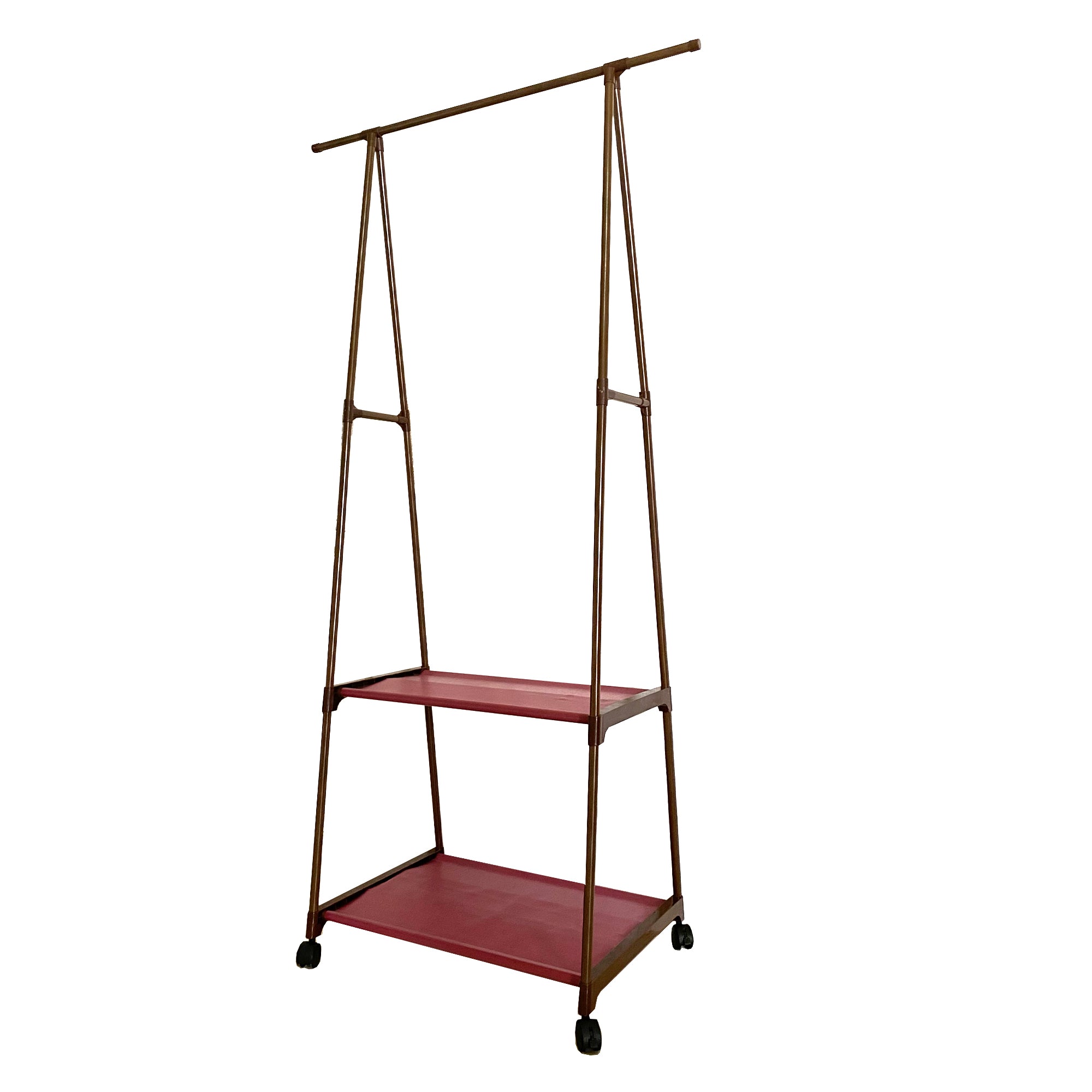 Appendiabiti Donkey Majestic Nyana Home 160x55x42 cm 2 ripiani, 1 barra superiore Marrone