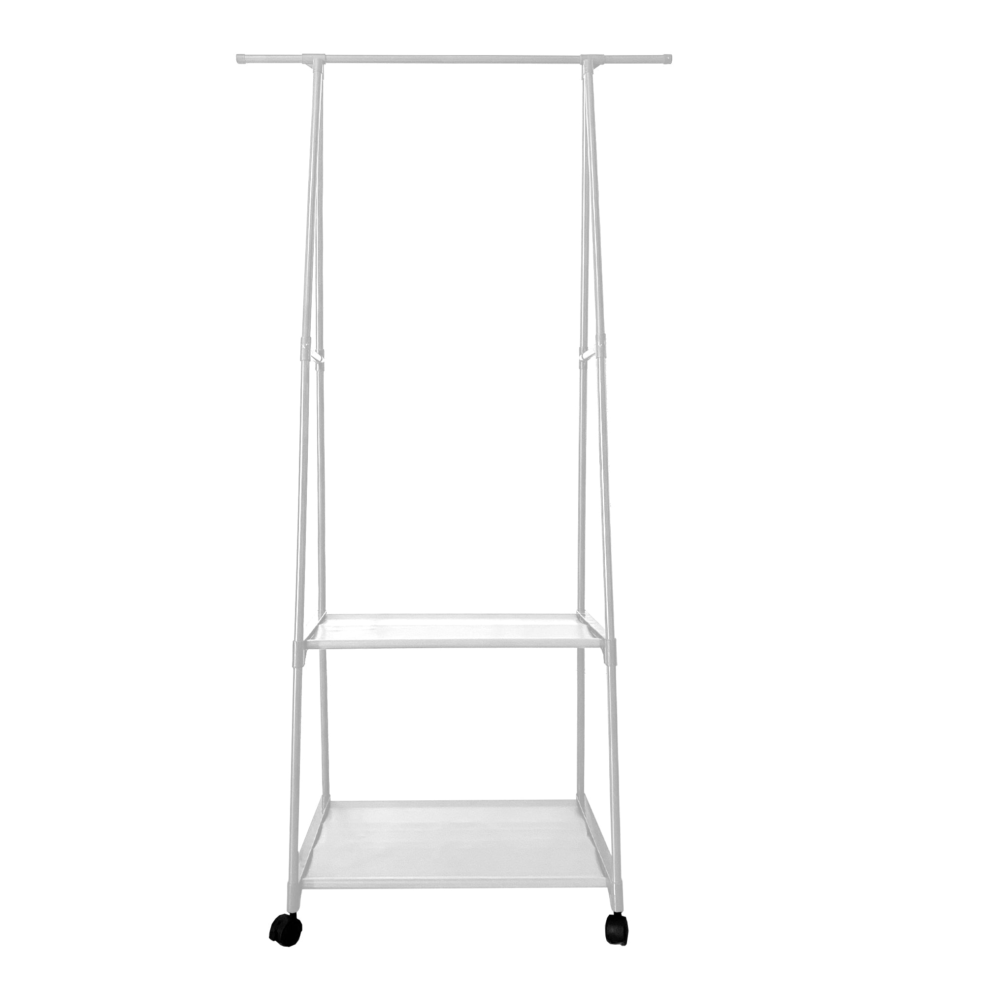 Appendiabiti Donkey Majestic Nyana Home 160x55x42 cm 2 ripiani, 1 barra superiore Bianco