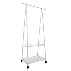 Appendiabiti Donkey Majestic Nyana Home 160x55x42 cm 2 ripiani, 1 barra superiore Bianco