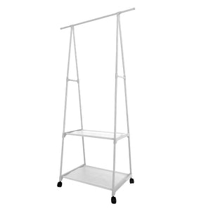 Appendiabiti Donkey Majestic Nyana Home 160x55x42 cm 2 ripiani, 1 barra superiore Bianco