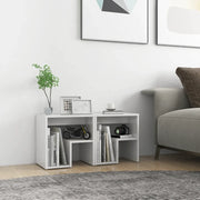 Comodini 2 pz Bianco Lucido 40x30x40 cm in Legno Multistrato 806341